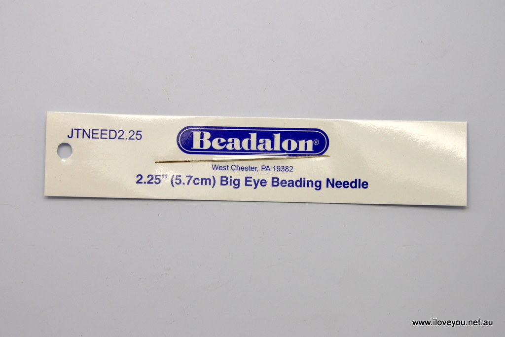 Big Eye Beading Needle, Variety Pack, 0.58 mm / .022 in, diameter, 44.5 mm  / 1.75 in, 57.2 mm / 2.25 in, 82.60 mm / 3.25 in, 114.3 mm / 4.5 in, 4 pc