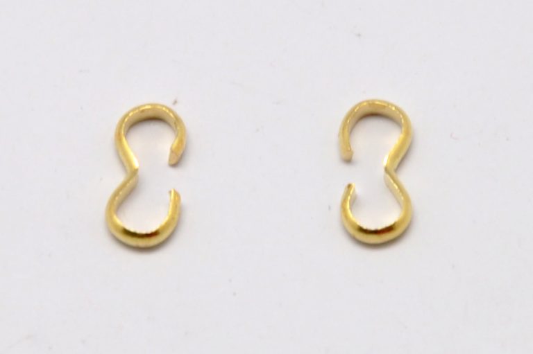 Brass Based Chain Joiner, 3x7, Gold Colour, 75pcs/pack, 21B1 ** I