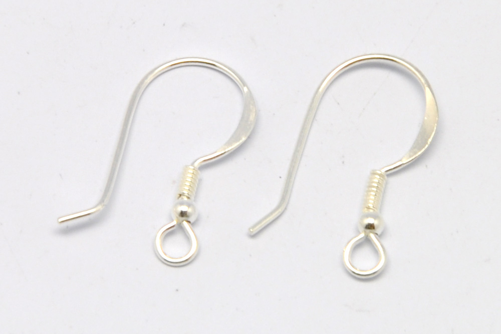 .925 Solid Sterling Silver Earring Hooks - 2 Pieces — Abbey Road Collection